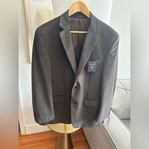 IZOD  Brown Velvet Preppy Academia Old Money Blazer Mens Size 42R
